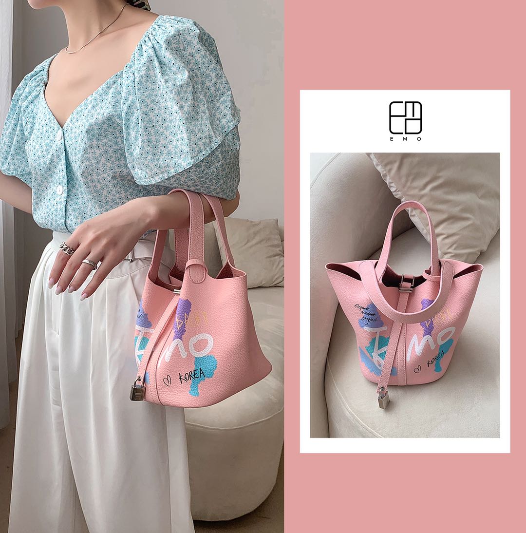 塗鴉圓桶包 Graffiti Handbag Small with Lock