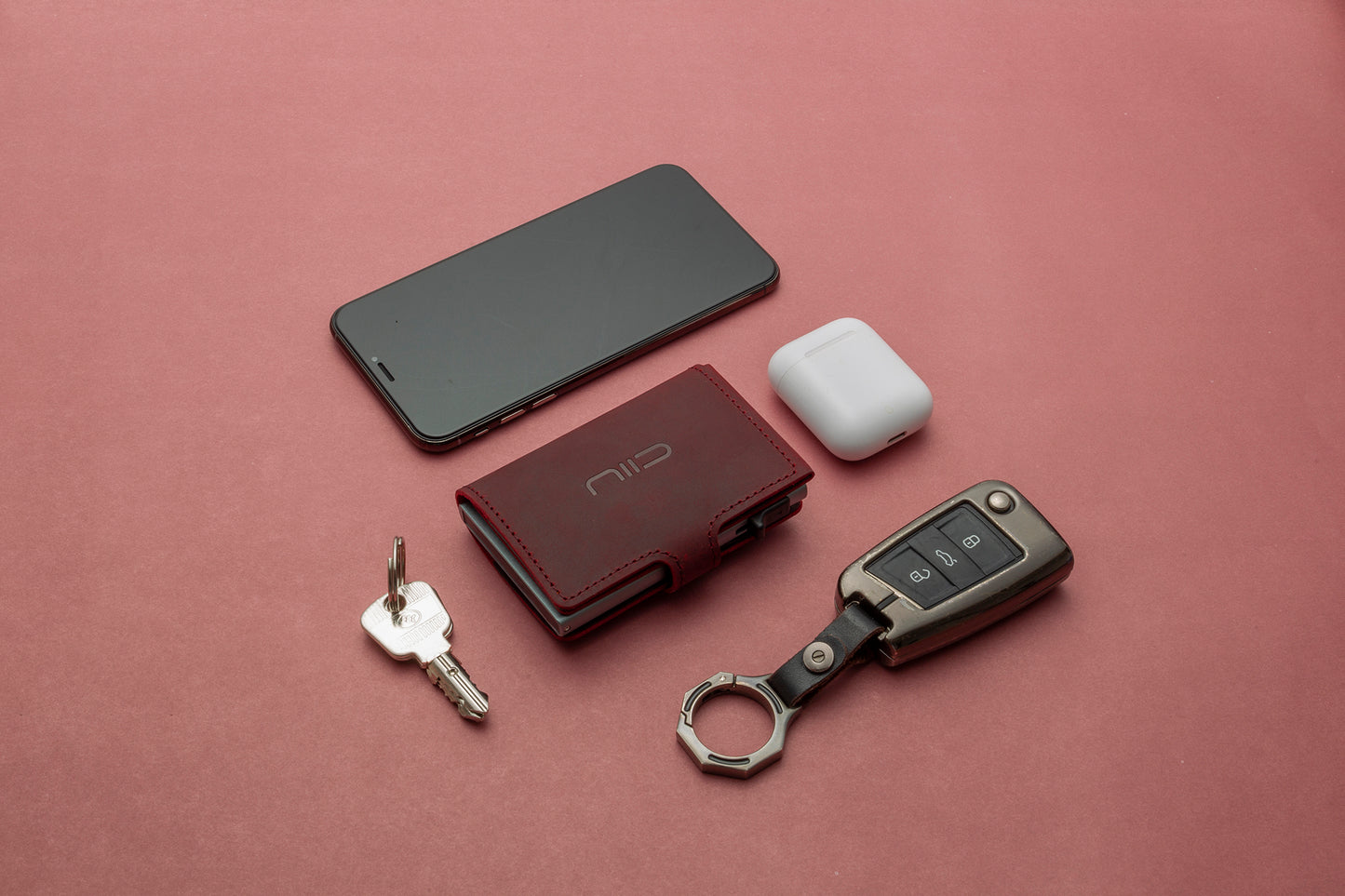 Slide Mini Wallet‧Crazy Horse Leather RFID Small Wallet Type Card Box