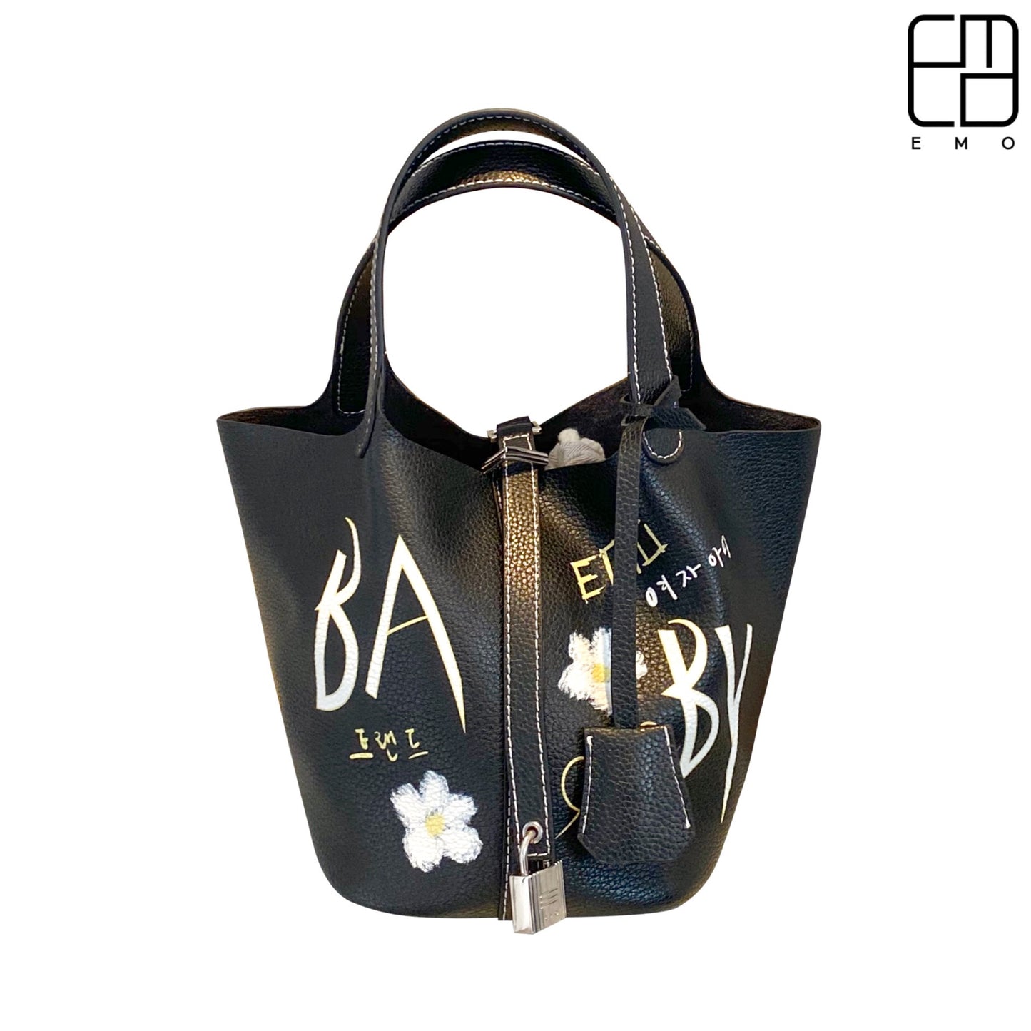 塗鴉圓桶包 Graffiti Handbag Small with Lock