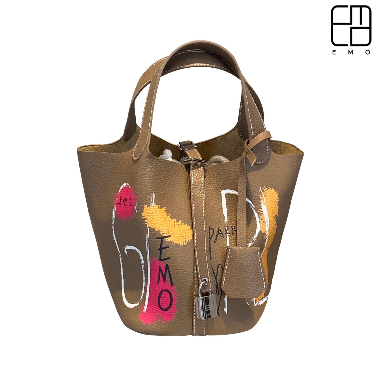 塗鴉圓桶包 Graffiti Handbag Small with Lock