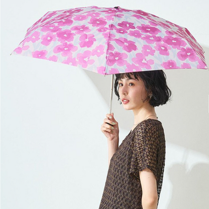 花花圖案防紫外光縮骨雨傘
