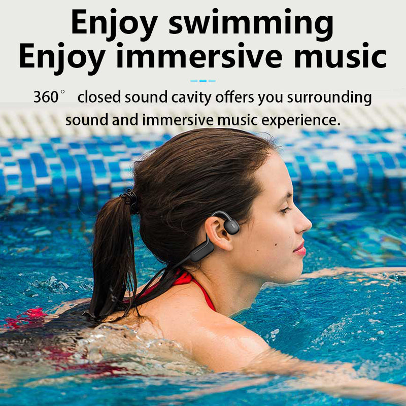 Professional grade ear bone conduction swimming waterproof headphones