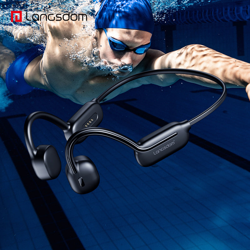 Professional grade ear bone conduction swimming waterproof headphones