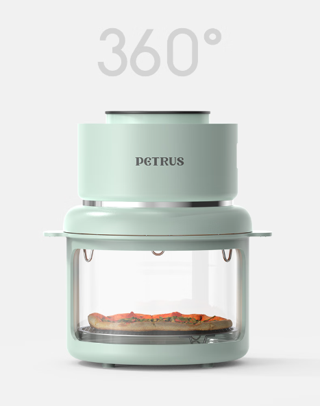 Fully transparent visible air fryer 3L│Foldable‧Thermal insulation‧Predetermined time
