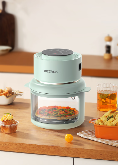 Fully transparent visible air fryer 3L│Foldable‧Thermal insulation‧Predetermined time