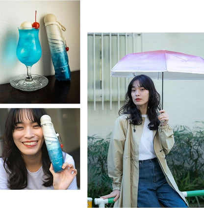 TABI SURU KISSA Cream Soda Collaboration Series Shrinkable Umbrella