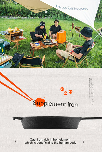 Cast iron flat bottom nonstick pan