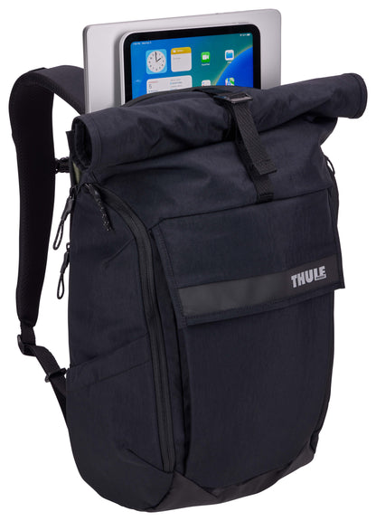 Paramount Laptop Backpack 24L - Black/Dark Green/Brown