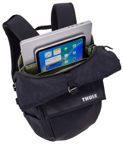 Paramount Laptop Backpack 24L - Black/Dark Green/Brown