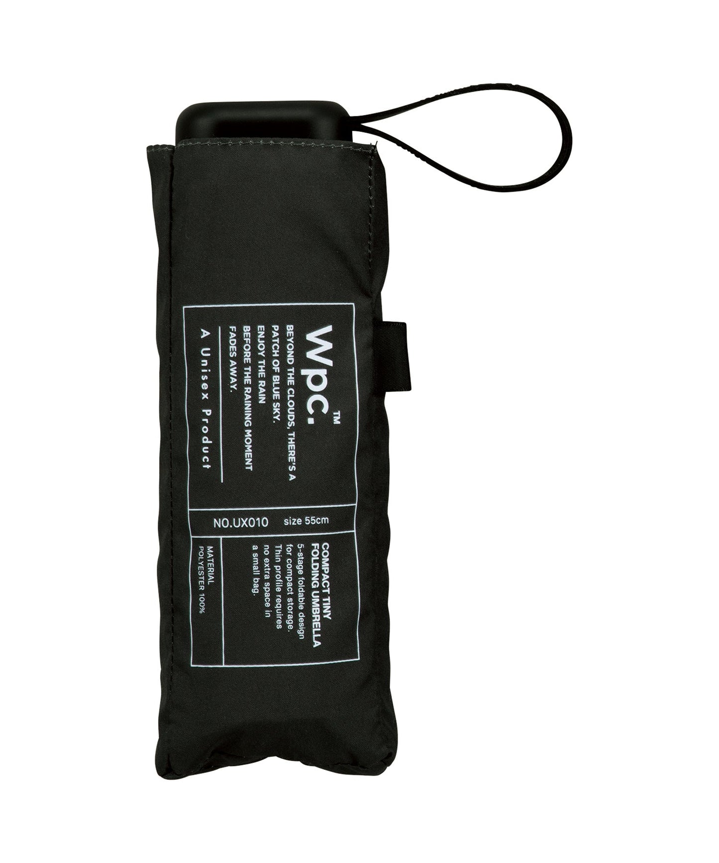Pocket Solid Color Shrinkable Umbrella