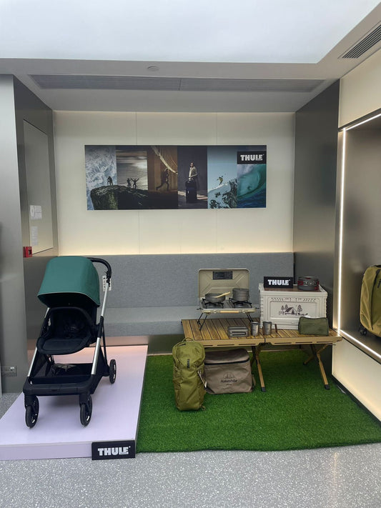 THULE X BMW camping theme showroom