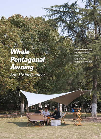 Five-square awning (excluding poles) - Green
