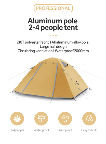 PSER 2022 210T fabric aluminum pole‧4-person tent