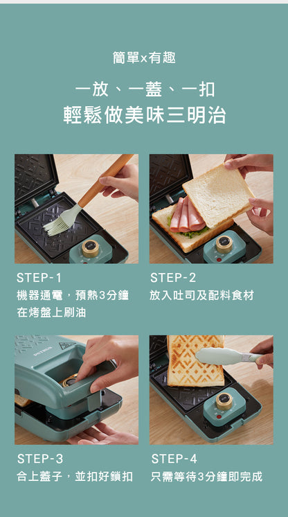 Breakfast sandwich machine│3 minutes to complete delicious food‧waffles‧reheating