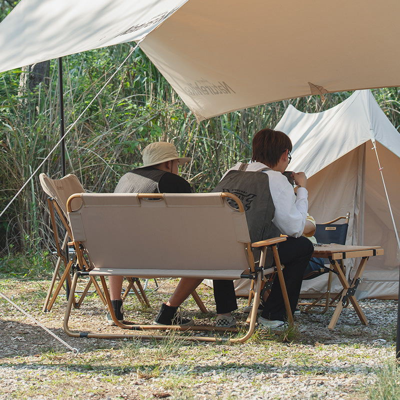Outdoor folding double chair