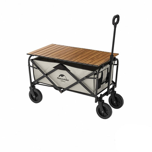 Wooden table top for camping trolley (used with folding trolley)