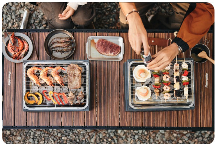 Disposable Grill (With Charcoal) - Black/White