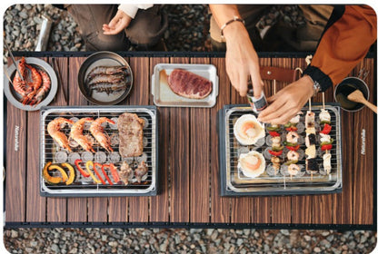 Disposable Grill (With Charcoal) - Black/White