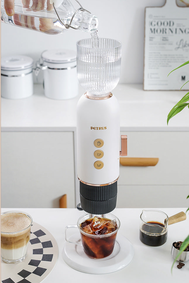 Portable upright coffee machine│brewing‧make at home‧automatic‧vertical pressure extraction‧assembled