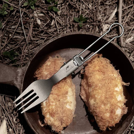 C001 鈦合金折疊餐具(叉) Titanium Alloy Outdoor Travel Folding Tableware - Fork