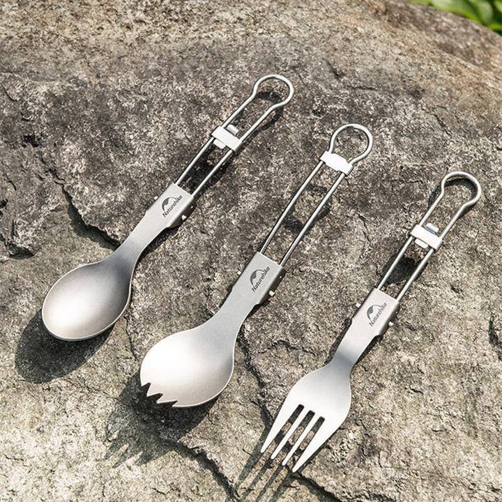 C001 鈦合金折疊餐具(勺) Titanium Alloy Outdoor Travel Folding Tableware - Spoon