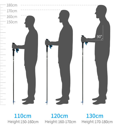 ST08 Lightweight Carbon Folding 4-Node Z Trekking Pole (130cm) - Blue 4-Node All Carbon Folding Trekking Pole (Blue) / 130cm