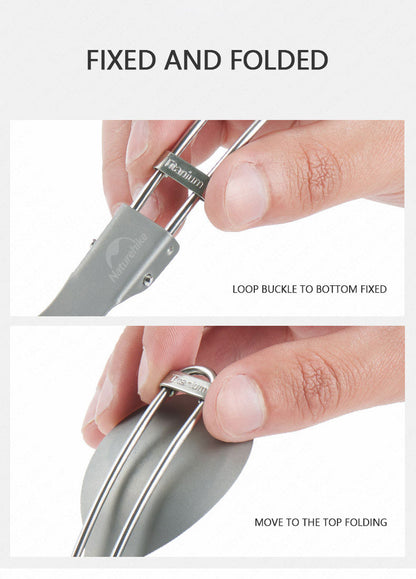 C001 Titanium Alloy Outdoor Travel Folding Tableware - Spoon