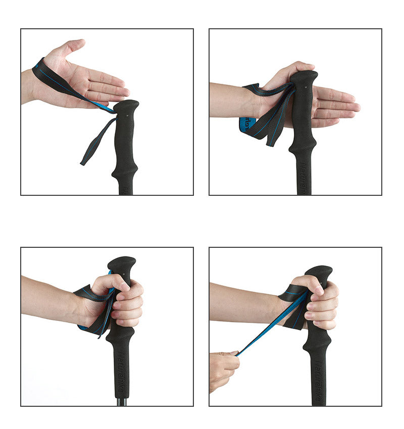 ST08 Lightweight Carbon Folding 4-Node Z Trekking Pole (130cm) - Blue 4-Node All Carbon Folding Trekking Pole (Blue) / 130cm