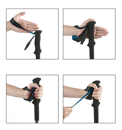 ST08 Lightweight Carbon Folding 4-Node Z Trekking Pole (130cm) - Blue 4-Node All Carbon Folding Trekking Pole (Blue) / 130cm