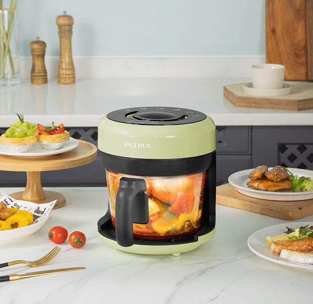 2L lightweight air fryer│Oil-free‧High temperature‧Gourmet food‧Touch control‧Non-stick‧Easy to clean‧Reservation time