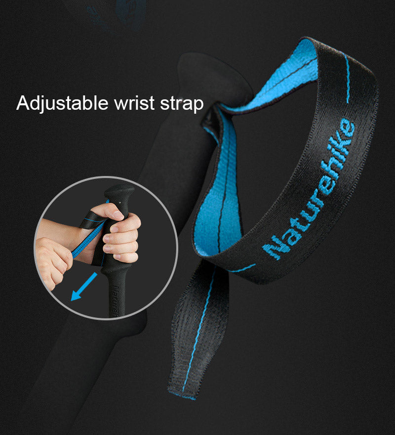 ST08 Lightweight Carbon Folding 4-Node Z Trekking Pole (130cm) - Blue 4-Node All Carbon Folding Trekking Pole (Blue) / 130cm