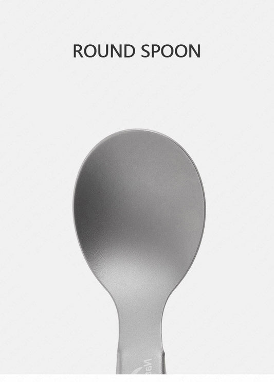 C001 Titanium Alloy Outdoor Travel Folding Tableware - Spoon