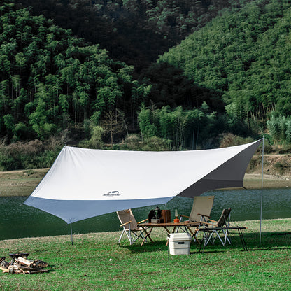 UPF50+ hexagonal canopy (with two poles) - blue