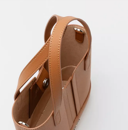 Microfiber leather bucket bag