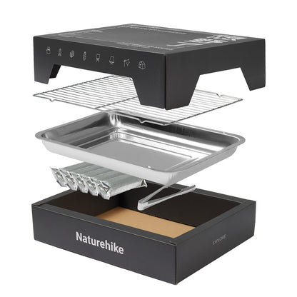 Disposable Grill (With Charcoal) - Black/White