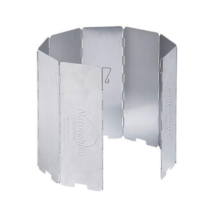 F008 Camping cooking 8-page windshield 8 Piece Windshield(Silver)