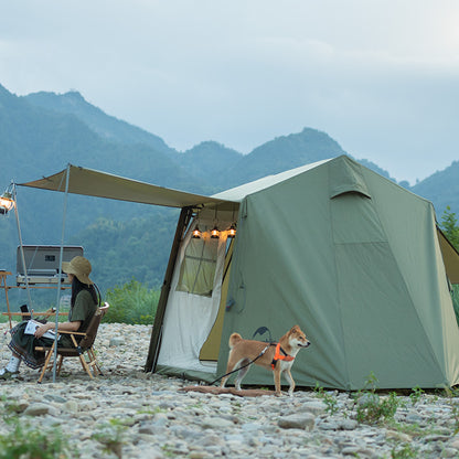 Country style 5.0 three to four person tent (with tent poles)