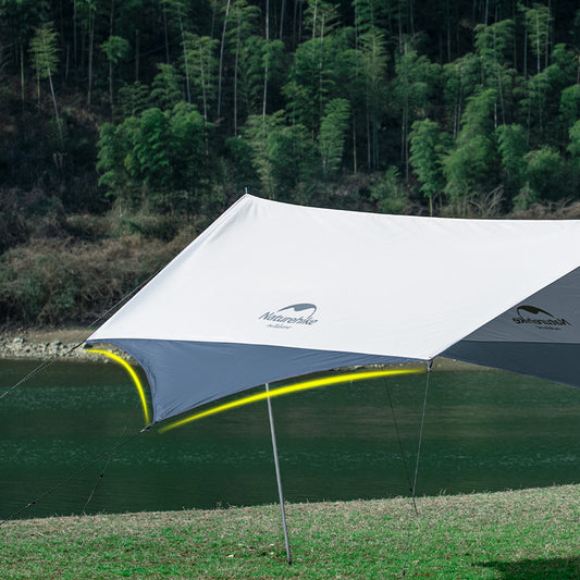 UPF50+ hexagonal canopy (with two poles) - blue