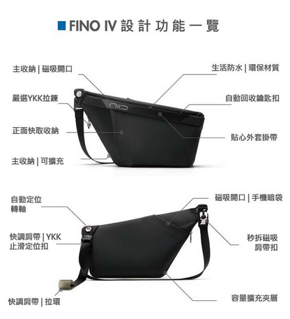 FINO IV fourth generation portable gun bag is extremely light, thin and beautiful - black