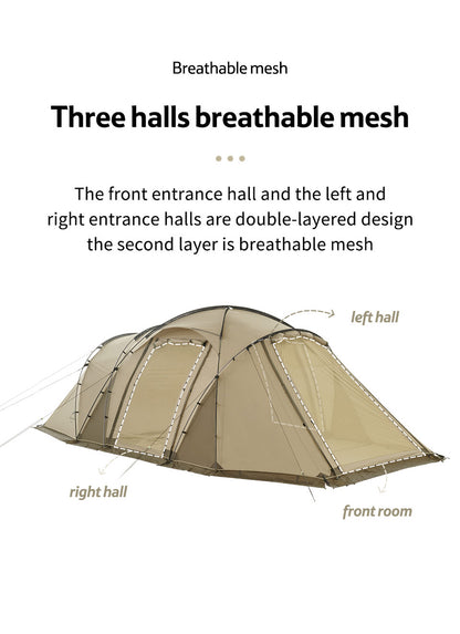 UPF50+ Aries β tunnel tent for four to six people