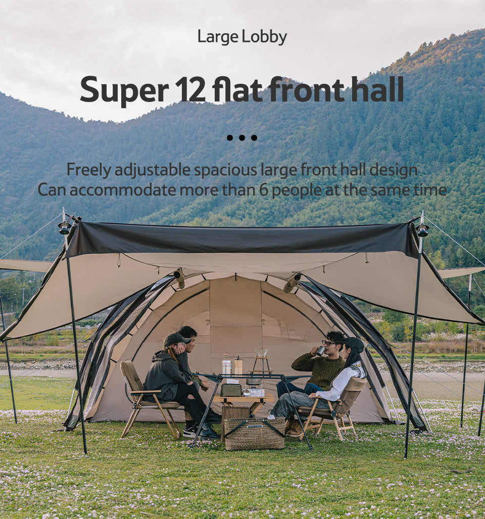Cloud vessel tunnel tent four to five person tent