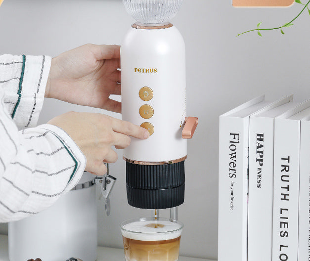 Portable upright coffee machine│brewing‧make at home‧automatic‧vertical pressure extraction‧assembled
