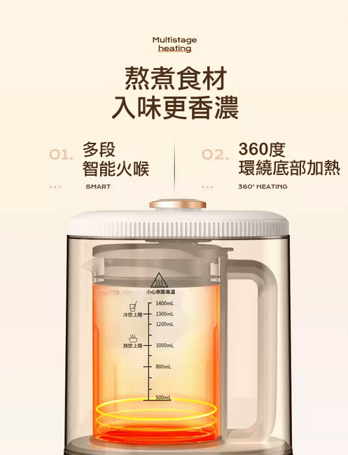 Intelligent wall breaking machine│Stirring‧Fruits‧Vegetables‧Hot and cold‧Desserts‧Smoothies‧Soy milk