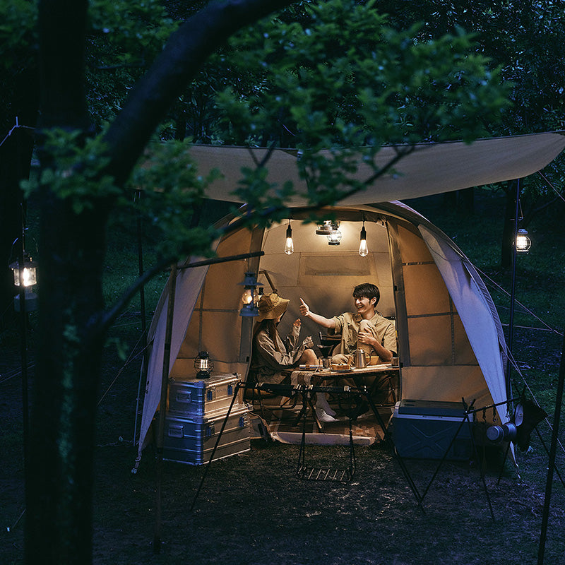 Cotton tunnel three to four person tent