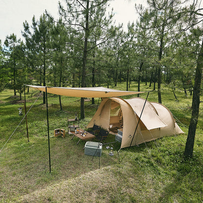 Cotton tunnel three to four person tent