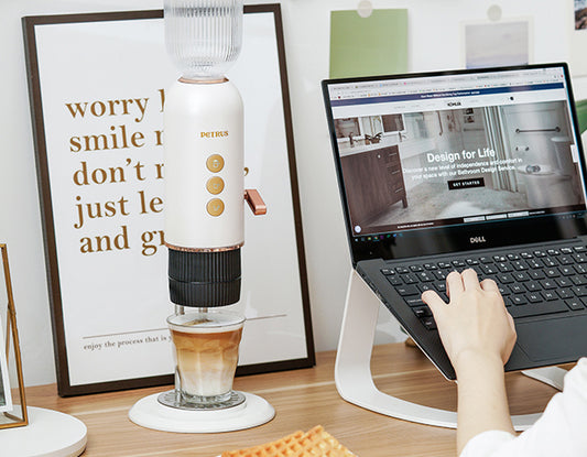 Portable upright coffee machine│brewing‧make at home‧automatic‧vertical pressure extraction‧assembled