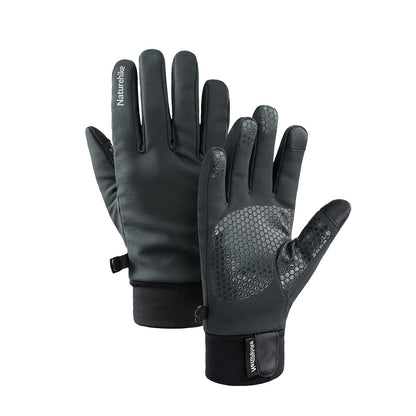 Outdoor fleece windproof and rainproof warm gloves