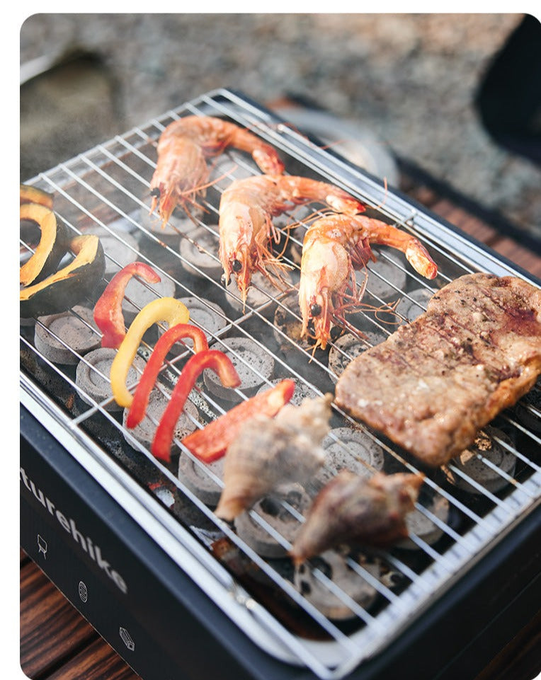 Disposable Grill (With Charcoal) - Black/White