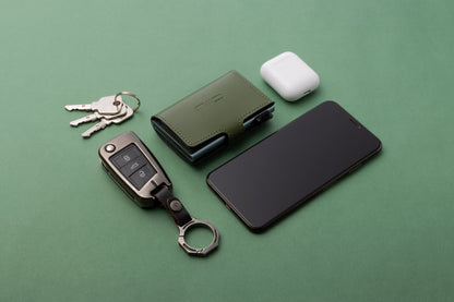 Slide Mini Wallet ‧Scratch-resistant cowhide RFID small wallet-type card box