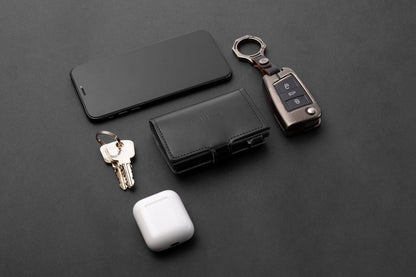 Slide Mini Wallet ‧Scratch-resistant cowhide RFID small wallet-type card box